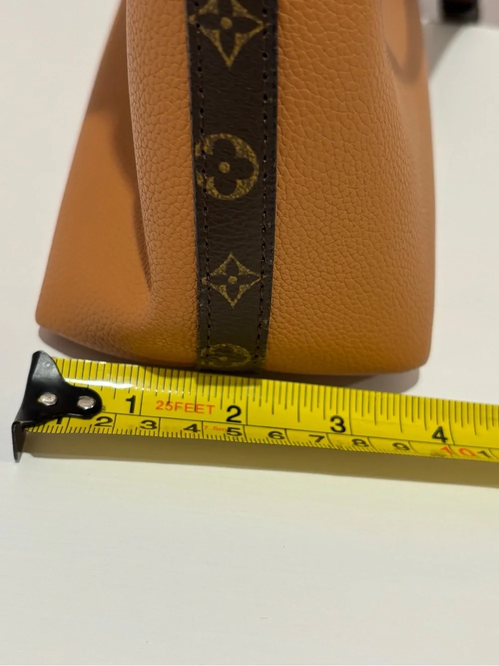 Chain-Accent Crossbody Bag in Tan